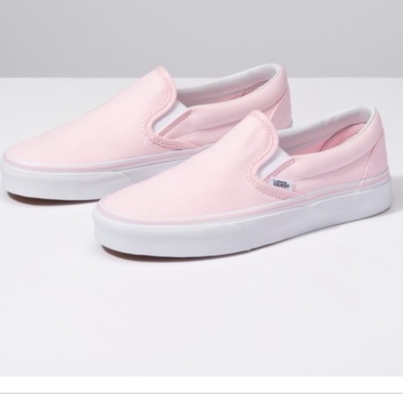Vans Shoes - pink slip on vans